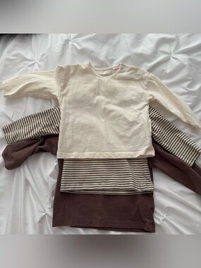Zara kids- 3 pack long sleeve shirts 6-9months